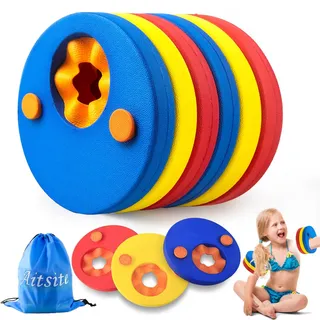 6er Schwimmscheiben für Kinder 3-6 Jahre & Babys ab 1 Jahr–Eva Schwimmhilfe–Sichere Schwimmflügel für Kleinkinder & Babys zum Schwimmenlernen, Bunt