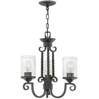 Elstead Lighting Kronleuchter , Schwarz , Metall, Glas , 56.5 cm , Grüner Punkt, RoHS , Lampen & Leuchten, Leuchtenserien