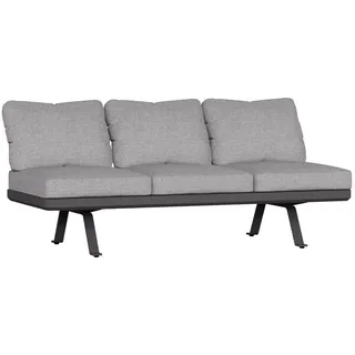 Zebra Loungesofa , Anthrazit, Graphitfarben , Metall, Textil , Füllung: Schaumstoff,Schaumstoff , 207x78x70 cm , wetterfest, klappbare Rückenlehne , Gartenmöbel, Loungemöbel, Lounge-Serien