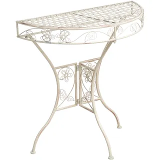 Beliani Bistrotisch Ø 80 x 36 cm Hellbeige