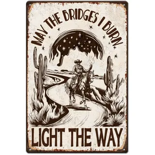 SUPERDANT Metallschild Western Cowboys Blechschild Cowboy Und Pferde Retro Blechschild Ranch Wüste Vintage Schild Metall Blechschilder Für Bar Männerhöhle Bauernhaus Schlafzimmer Metalldekor