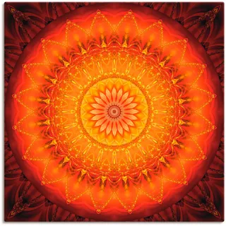 Artland Wandbild "Mandala Energie 1" Muster 1 Stk. tlg. als Leinwandbild, Poster in verschied. Größen, farbe bild(er): orange