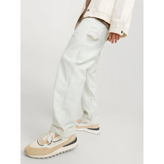 Cargohose JACK & JONES "JPSTEDDIE CARPENTER PANTS NOOS", Herren, Gr. 29, Länge 32, grün (jet stream), Web, Obermaterial: 100% Baumwolle, unifarben, loose fit knöchellang, Hosen Cargohose