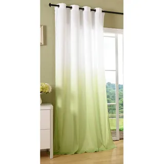 Schal Blickdicht Vorhang Ösen Gardine Microsatin Farbverlauf Microfaser, 1 Stück 245x140, Apfelgrün, 204252