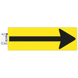 Exacompta Schild Boden Pfeil 30 x 10 cm Schwarz-Gelb
