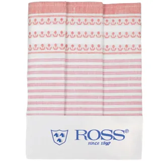 Ross Geschirrtücher 3er Pack Zwirn Halbleinen in Rosa