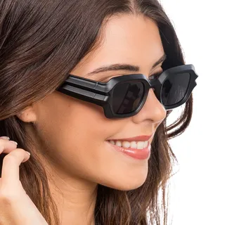 Chaks - Sonnenbrille für Damen oder Herren, rechteckige Vintage Brille, 90er Jahre, Festival, Accessoires, Karneval