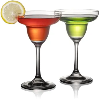 HZIYOU Margarita-Gläser, 2er-Set – Margarita-Cocktailgläser – klare Gläser zum Trinken von Martinis, Manhattans, Wodka, Gin und Cocktails (6 oz)