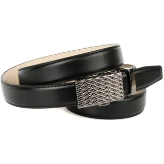 Ledergürtel ANTHONI CROWN, Damen, Gr. 110, schwarz, Leder, unifarben, Gürtel Ledergürtel, Automatik Damengürtel mit Metallschlaufe