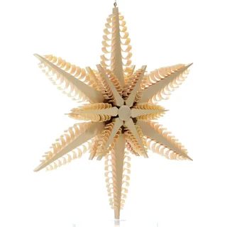 Fensterschmuck Spanstern Mitte Mit stern Beidseitig 23x23x3,5cm NEU Holzstern