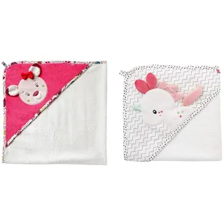 Fehn Badetuch Baby Sweetheart - Badehandtuch Kinder Poncho aus Baumwolle & Badetuch Baby Einhorn - Badehandtuch Kinder Poncho aus Frottee