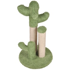 LOVE STORY Kratzbaum Kaktus mit Spielzeug Polyester/Jute, 35 x 35 x 57 cm, Grün
