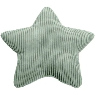 Magma Heimtex Dekokissen "SHARA Sternkissen" Kuscheliges Sternkissen mit Cord-Charme, salbei, cord  stern  gestreift