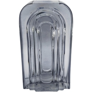 Ambia Home Vase , Grau , Glas , rechteckig , 13x24x9 cm , zum Stellen , Dekoration, Vasen, Glasvasen