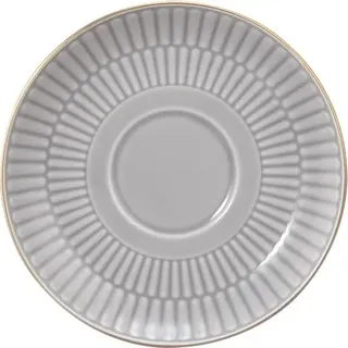 Seltmann Weiden Amina silbergrau/Goldrand Kombi-Untertasse klein 12 cm - Grau, Gold