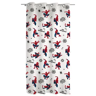 Spiderman, Vorhang mit Ringen, Vorhang für Kinderzimmer, Vorhang für Innenräume, 140 x 290 cm, Marvel, offizielles Produkt, Einzelpaneel