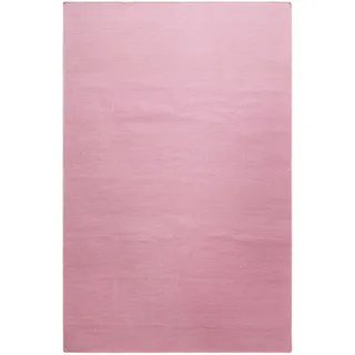 Teppich GREEN LOOOP "Nizza", rosa, B:200cm H:5mm L:290cm, Baumwolle, Teppiche, Teppich, Baumwollteppich, handgewebt, natürlich, einfarbig, weich, modern