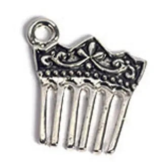 INNSPIRO Nice Charms Metall-Anhänger, Kamm, 17 x 17 mm, 25 Stück, 13x16mm., Metall, Kein Edelstein