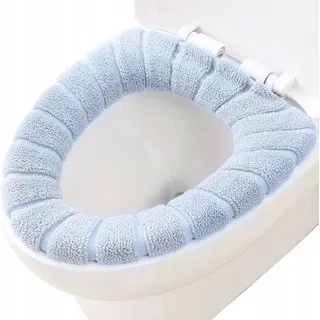 Korbi | WC-Sitzbezug - 45 x 35 cm - Blau - Weich und waschbar - Universelle Passform - Blau
