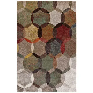 Esprit Modernina Webteppich 80 x 150 cm Bunt/Grün