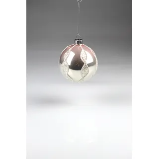 Weihnachtsbaumkugel AM DESIGN "aus Glas, Ø: 8 cm", rosa (rose), Ø:8cm, Glas, Weihnachtsbaumkugeln, Weihnachtsbaumkugel, 6er Set