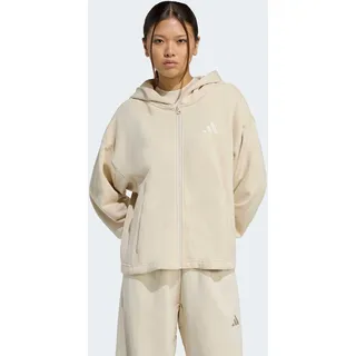 Kapuzensweatshirt ADIDAS SPORTSWEAR "ALL SZN FRENCH TERRY LOOSE", Damen, Gr. XS, beige (crystal linen), Obermaterial: 100% Baumwolle, angesetztes Bündchen, Sweatshirts Kapuzensweatshirt