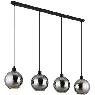 Hängeleuchte , Grau, Schwarz, Weiß , Metall, Kunststoff, Glas , länglich , 20x120x110 cm , Ce , Lampen & Leuchten, Leuchtenserien