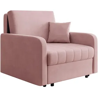 Mirjan24 Schlafsessel Viva Silk I , Rosa , Metall , 102x85x98 cm , Wohnzimmer, Sofas & Couches, Schlafsofas, Schlafsessel