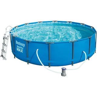 bestway "Bestway Steel MAX Pro Pool Set 427x107cm 56950 Pumpe + Leiter" - Grau