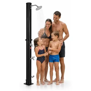Mucola Solardusche Gartendusche Fußdusche Pooldusche Außendusche Campingdusche Outdoor Dusche Regendusche - Schwarz 35L - Schwarz