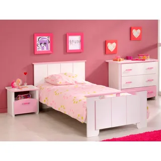 Parisot Jugendzimmer-Set »Biotiful« Set, Bett, Nachttisch, Kommode,, 5 Stk. tlg., rosa