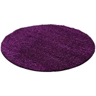 Ayyildiz Life Hochflorteppich Ø 160 cm Lila