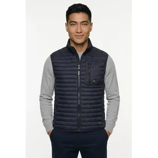 camel active Steppweste mit Stehkragen und Reißverschluss, schwarz navy