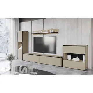 INOSIGN »PARIS«, (Komplett-Set, 4 St.), TV-Wand 300cm breite, grifflose Design, stehend und hängend montierbar