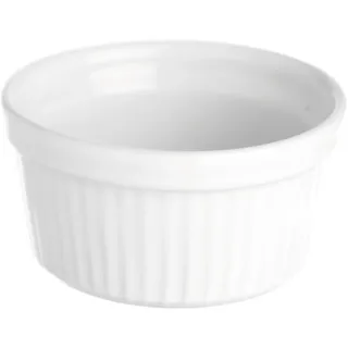 Excelsa Große Ofen Ramequin transparent, Keramik, Weiß 11x11x6 cm Bianco