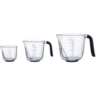 KitchenAid 3-teiliges abgewinkeltes Messbecher-Set, Schwarz