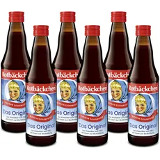 ROTBÄCKCHEN Das Original 6er Pack (6 x 330 ml) - Saft aus 99% Mehrfruchtsaft, 1% Honig und Eisen