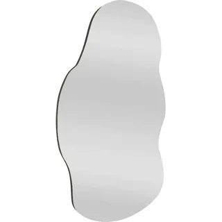 Spiegel Dnobil, Spiegel mit Rahmen, Wanddekorationsartikel, Spiegeldekoration, 40x2h72 cm, Schwarz - Schwarz