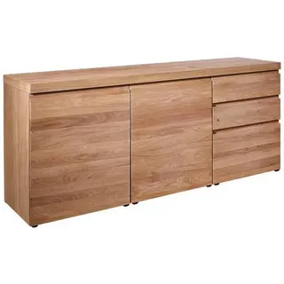 Venjakob Sideboard , Eichefarben , Holz , Wildeiche , teilmassiv , 2 Fächer , 3 Schubladen , 180x75x43 cm , Goldenes M, Made in Germany, Dgm , Typenauswahl, umfangreiches Zubehör erhältlich , Holzmöbel, Kommoden Holz, Sideboards Holz