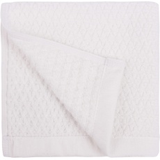 Everplush Diamant-Jacquard Waschlappen Handtuch Set, Polyester, Weiß, 6 x Washcloth (13 x 13 in), 6
