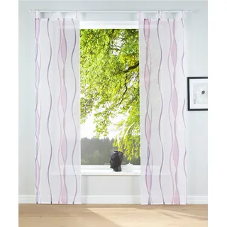 OTTO home Schiebegardine »Dimona« Schlaufen 2 Stk. tlg. 2er-Set, Fertiggardine, inkl. Beschwerungsstange, Wellen,
