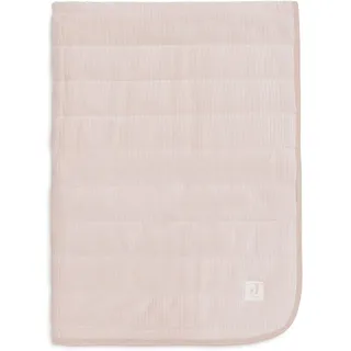 Jollein Babydecke Velvet Rib - Wild Rose - 75x100cm - Baumwolle - Für Babywiege - 2.0 TOG - OEKO-TEX Zertifiziert - Weicher Ribstoff