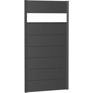 Biohort Lamellenzaun 96 x 182 cm Dunkelgrau Metall