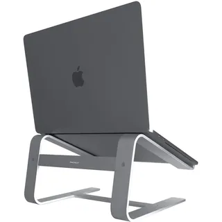 Macally, A-Stand, Aluminium-Laptop-Ständer für Apple MacBook, MacBook Air, MacBook Pro und andere Laptops zwischen 10 und 17 Zoll grau grau - Space Gray