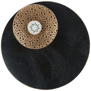 Beliani Wanddekoration Metall schwarz/gold/weiß Rubidium
