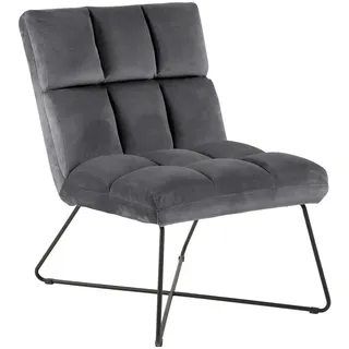 Actona Relaxsessel Velours 62 x 90 x 62 cm Grau