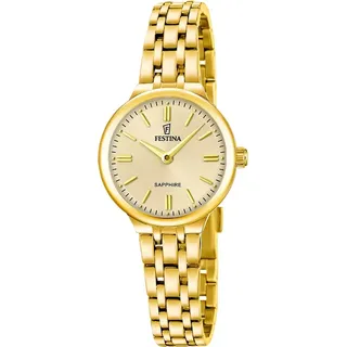 Festina Mademoiselle Quarz Edelstahl vergoldet 26 mm F20745/2