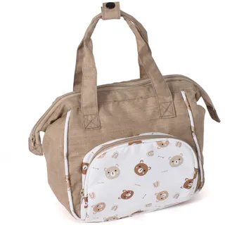 Bayer Chic 2000 CHIC2000 Puppen, Wickeltasche für Puppenzubehör, Puppentasche, Bärchen, beige