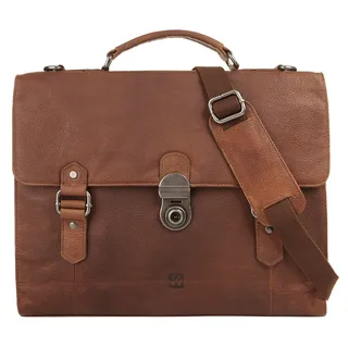 Bodenschatz Aktentasche echt Leder, cognac,