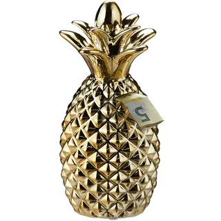 Relaxdays Spardose, Ananas 10,5 x 10.5 x 24 cm,